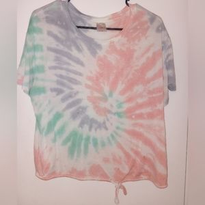 Tie dye shirt sleeve